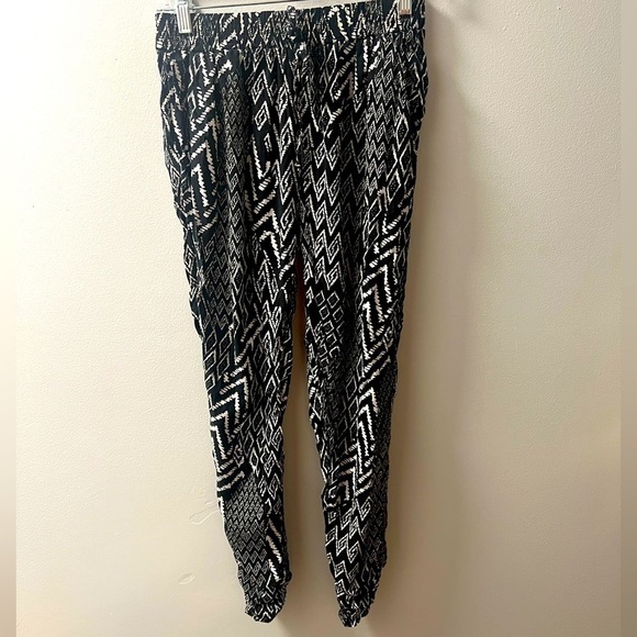 MY Haly’s Vibrant Black & White Drawstring, Cropped pants,large, bought in Paris - Picture 1 of 5
